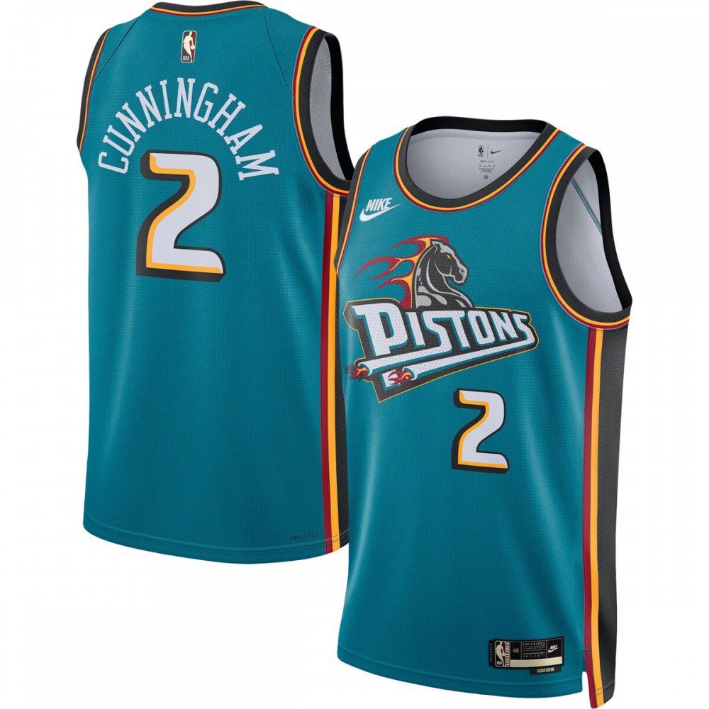 Cade Cunningham Detroit Pistons 2022/23 Swingman Jersey Teal - Classic Edition-Pro Kit Vault | Brand New 26/27 Sports Jerseys